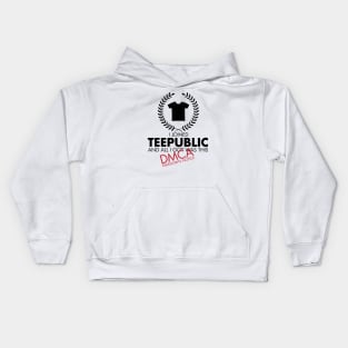 I Joined TeePublic - DMCA Takedown (Black) Kids Hoodie